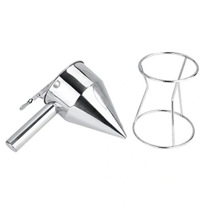 Image of Boaby Funnel Stainless Steel Baking Cake Desserts Cooking Tools with Rack for Home Kitchen Bakery Use