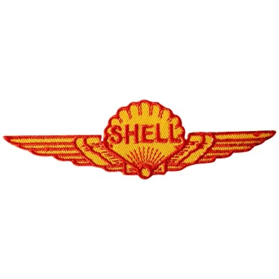 Image of Shell Wings Logo Patch Iron On Sew Embroidered Badge Applique for Clothes Shirts Jeans etc
