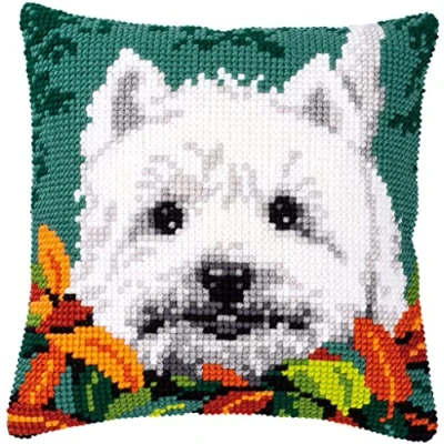 Image of Vervaco PN 0170288 Cross Stitch Cushion Set, Outlined Cotton, Multi Colour, 40 x cm