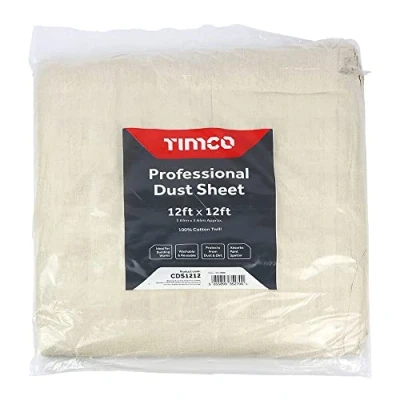 Image of TIMCO High Quality Perfect for Professional and DIY projects 12ft x Dust Sheet, Neutral