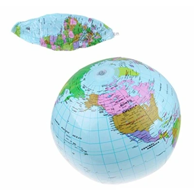 Image of SystemsEleven INFLATABLE BLOW UP GLOBE ATLAS WORLD MAP EARTH