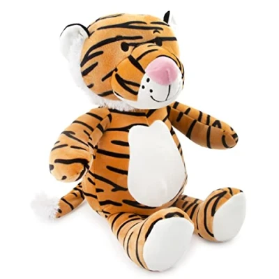 Image of abeec Supersoft Tiger Teddy Bear Soft Toys For Babies Plush Stuffed Animal Gifts Girls Boys Baby Newborn