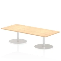 Image of Italia 1800 x 800mm Poseur Rectangular Table Maple Top 475mm High Leg