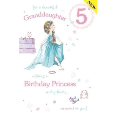 Image of For a Beautiful Granddaughter Age 5 Birthday Card lovely verse