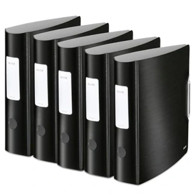 Image of Leitz 11080094 A4 Folder, 82 mm, Black