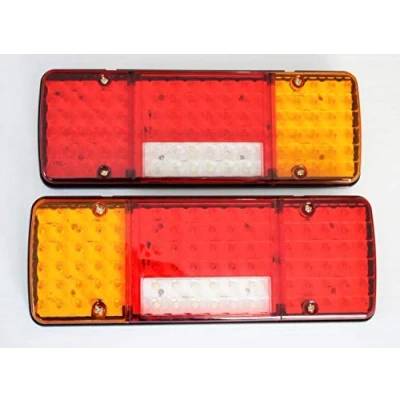 Image of 24/7Auto 12V tail LED lights rear lamps with 5 functions thin design 340mm trailer truck chassis tipper motorhome caravan camper