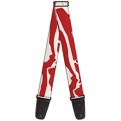 Image of Buckle Down GS W30284 &quot;Bacon CLOSE UP&quot; Guitar Strap