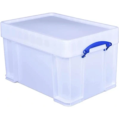 Image of Really Useful Plastic Storage Box 48 Litre with XL Lid White Strong