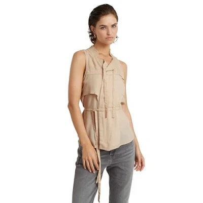Image of G STAR RAW Women&#039;s Singlet top wmn Shirts, Beige/khaki (moonlight D24591 D572 G287), S