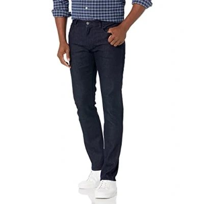 Image of Armani Exchange AX Men&#039;s 5 Pocket Slim Denim Dark Rinse, Indigo Denim/Indigo, 30