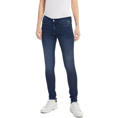 Image of Replay women&#039;s jeans with power stretch, Blue (Dark 007), 28W / 28L