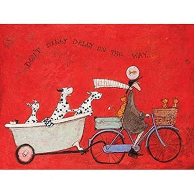 Image of Sam Toft Don&#039;t Dilly Dally on The Way Canvas, Multi Colour, 30 x 40 cm