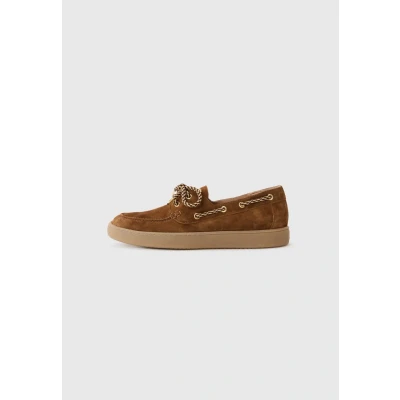 Image of Paul Green Boat shoes, Women&#039;s, Size: 3.5, Toffee Suede
