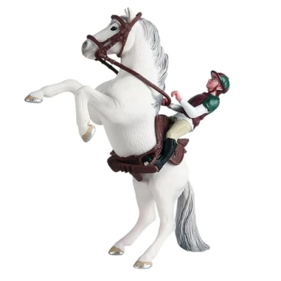 Image of Horse And Rider,Horse Rider Model,Simulated Farm Model,Collectible Riding Figures,Realistic Stallion Horse,Horse Figures Cake Topper Birthday Gift Educational Toy