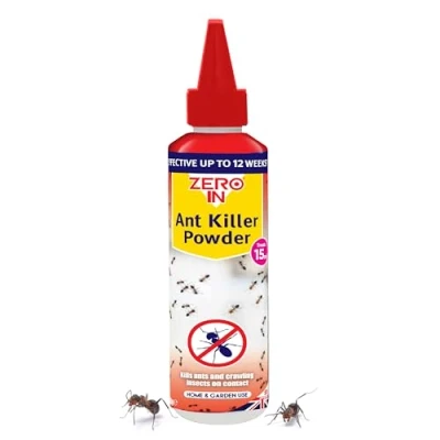 Image of Zero In Ant Killer Powder 150g Puffer Pack Treatment of Ants, Woodlice, Cockroaches, Earwigs and Other Bugs, Home &amp; Garden, Ready To Use Fast Acting Formula