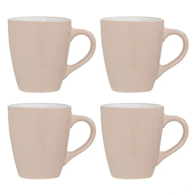 Image of Premier Housewares Sienna Mugs, Natural, Set of 4, Stoneware, 26 x 20 12 cm