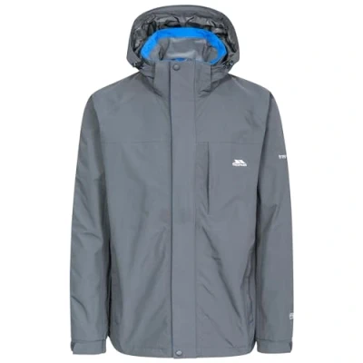 Image of Trespass Edwards II, Blue, S, Waterproof Jacket with Concealed Hood for Men, Small, Blue