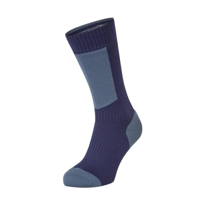 Image of SEALSKINZ Runton Unisex Waterproof Cold Weather Mid Length Merino Wool Lined Sock Outdoor Adventure &amp; Winter Sports, Hiking Hydrostop to Block Water Penetration