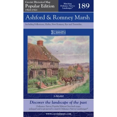 Image of Ashford and Romney Marsh: No. 189 (Cassini Popular Edition Historical Map)