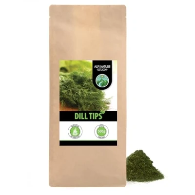 Image of dill weed (500g, 1.1lb), tips rubbed, gently dried, 100% pure and natural for the preparation of spice mixtures