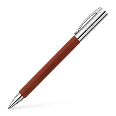 Image of Faber Castell 148131 Twist ballpen AMBITION pear tree, refill: B, including gift box, barrel color: brown / silver