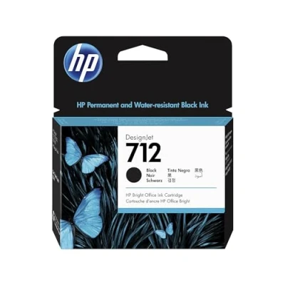 Image of HP 712 80 ml Black DesignJet Ink Cartridge