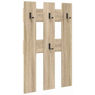 Image of Wall mounted Coat Rack with Storage Sonoma oak Engineered wood Vidaxl