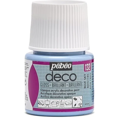Image of Pebeo 45ml Deco Br, Acrylic, Light Blue, 7 x 4.5 cm