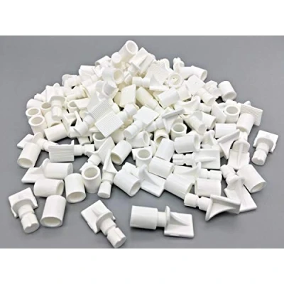 Image of 20 x Push in Shelf Support PEG &amp; Socket White Studs Bookcase Cabinet Shelves