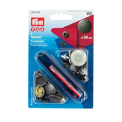 Image of Prym Anorak Design Spirit Antique Silver (20mm) Non Sew Press Fastener 1 Unit