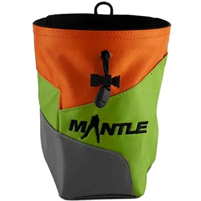 Image of Mantle Chalk Bag Juggy in Orange/Green/Grey for Climbing Bouldering and
