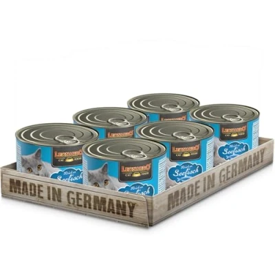 Image of Leonardo Wet Food [6 x 200 g Sea Fish] Grain Free for Cats Complete from the Tin