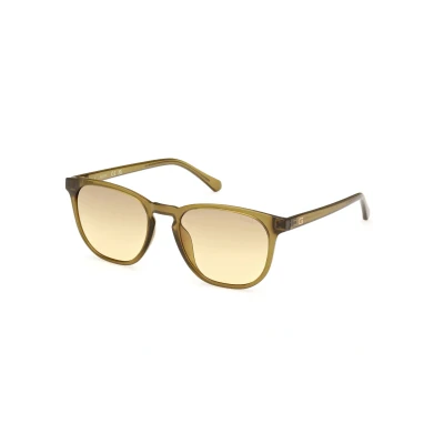Image of Guess Unisex Sunglasses, Size: 53, Shiny dark green