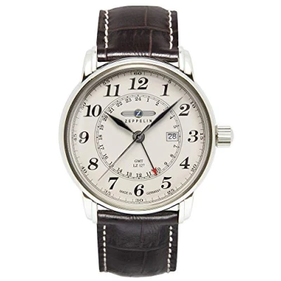 Image of Zeppelin Men Analog Automatic Watch with Leather Strap 8656 3