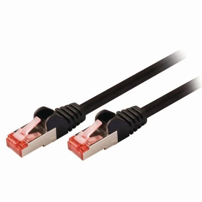 Image of Goobay 92459 CAT 6 Patch Cable, S/FTP PiMF, Black, 0.15m Length