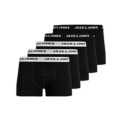 Image of JACK &amp; JONES JACHuey Men&#039;s Boxer Shorts, Pack of 5 Black M
