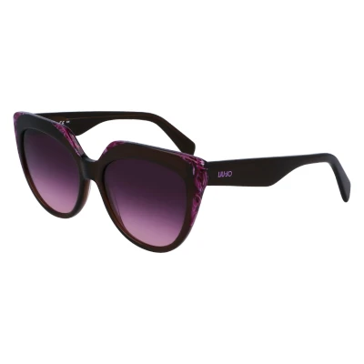 Image of LIU JO Sunglasses, Women&#039;s, Size: 55, Brown/violet