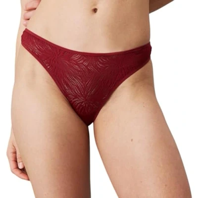 Image of Calvin Klein Underwear MARQ Thong Thong, Women&#039;s, Size: Medium, Syrah