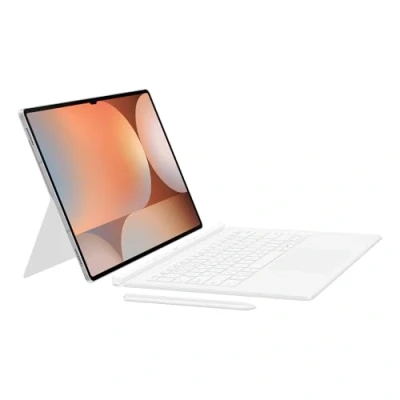 Image of Samsung Galaxy Official AI Book Cover Keyboard with Trackpad for Tab S10 Ultra, S9 White