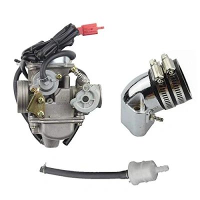 Image of GOOFIT PD24J 24mm Carburetor with Intake Manifold Pipe Replacement For GY6 125cc 150cc ATV Scooter