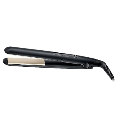 Image of Remington Hair Straightener Slim longer length floating plates with Antistatic Ceramic coating for smooth glide, 2 heat settings, Fast 30 second up, 1.8m cord, Up to 220C, S1510