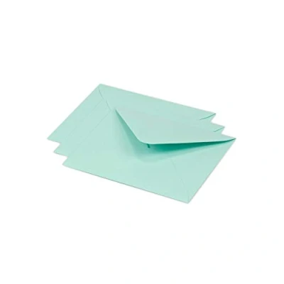 Image of Clairefontaine Ref 60133C Pollen Envelopes (Pack of 20) 125 x 138mm Sized, 120gsm Paper, Gummed Seal, Inkjet &amp; Laser Printer Compatible, Acid Free Jade Green