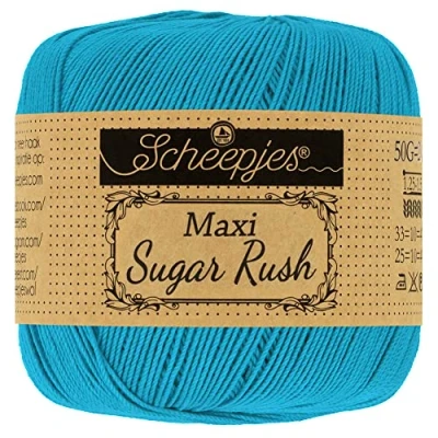 Image of Scheepjes Maxi Sugar Rush 146 Vivid Blue Yarn 1x50g