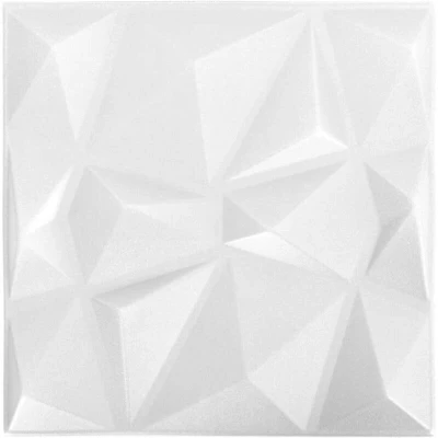 Image of vidaXL 3D Wall Panels 48 pcs 50x50 cm Diamond White 12 m²