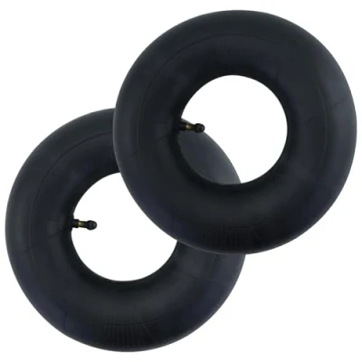 Image of 2 Pcs Inner Tubes 4.10/3.50 4 for Wheelbarrow Wheels, Bent Valve Inflatable Tube Replacement Barrow Hand Trucks Carts Trolley