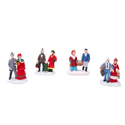 Image of Toyland® Mini Resin Christmas Collectible Ornament Village Scene Accessories Figures (Random Couple 2 x 2.5 Inch)