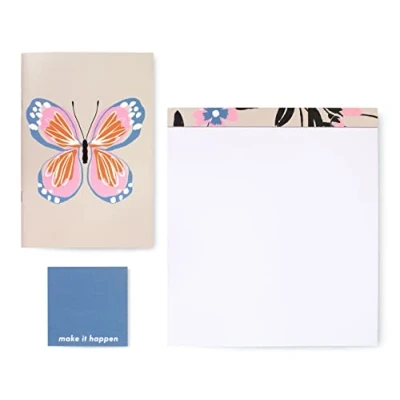 Image of Kate Spade New York Take Note Gift Set with Notebooks &amp; Writing Pads, Includes Small List Notepad, Mini Notebook, and Large Paper Pad, Floral Garden