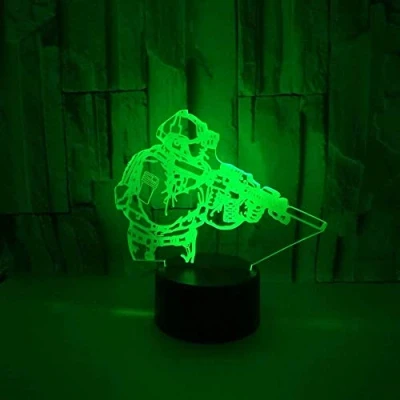 Image of HPBN8 Ltd 3D Soldier Night Light Lamp 7 Color Change LED Touch USB Table Gift Kids Toys Decor Decorations Christmas Valentines Birthday