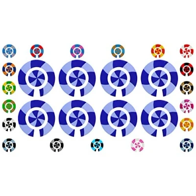Image of Acclaim Lawn Bowls Identification Stickers Markers 2 Full Sets Of 4 Self Adhesive Graduated Spiral (Purple/Lilac)