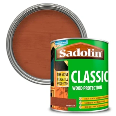 Image of Sadolin Classic All Purpose Woodstain 750ml Deep Penetrating Protection (Red Wood)